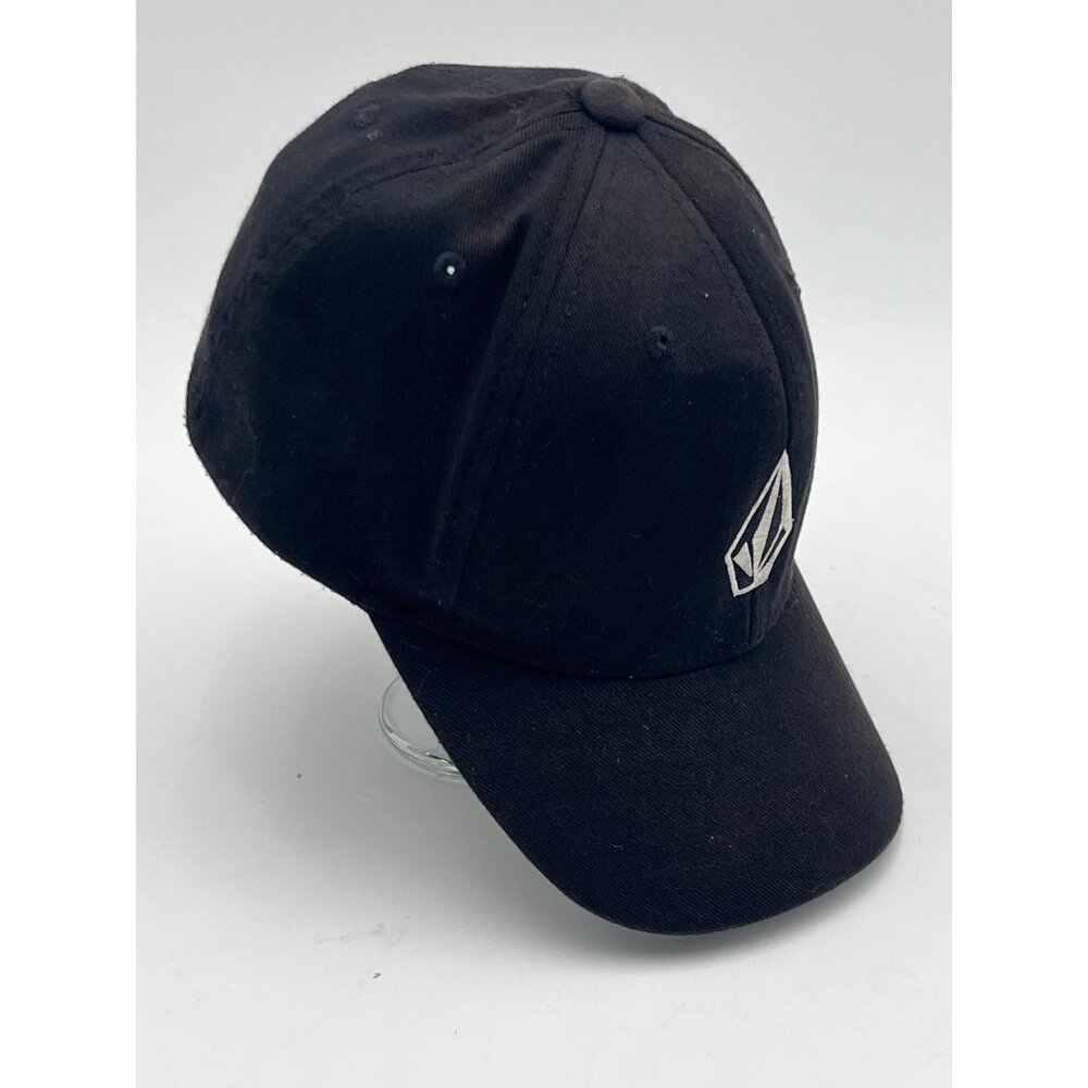 Volcom Kid Black Baseball Cap With White Embroidered Logo